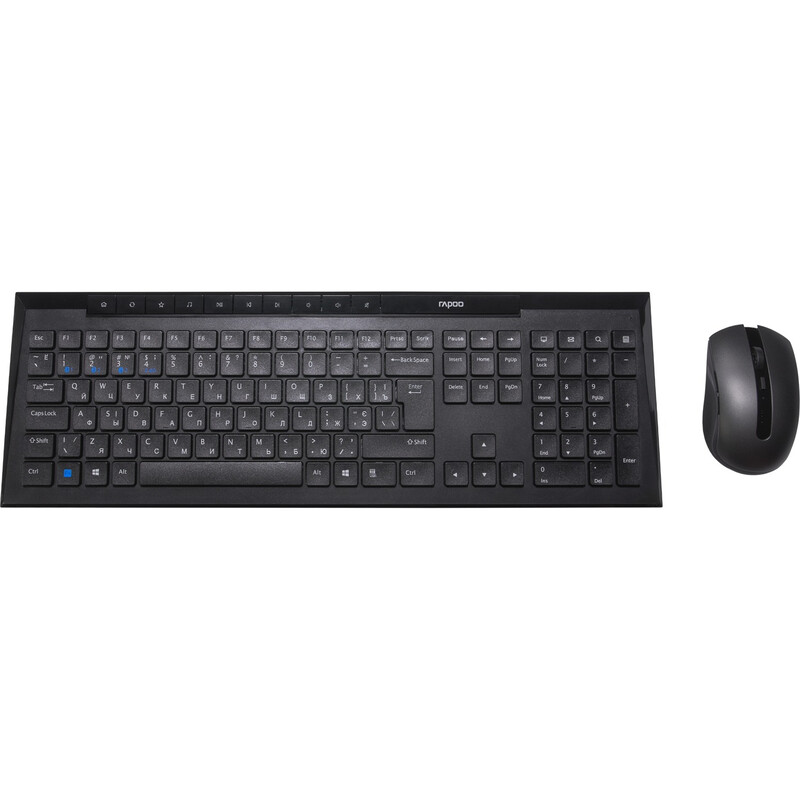 Комплект (клавиатура, мышь) беспроводной Rapoo 8210M Wireless Black