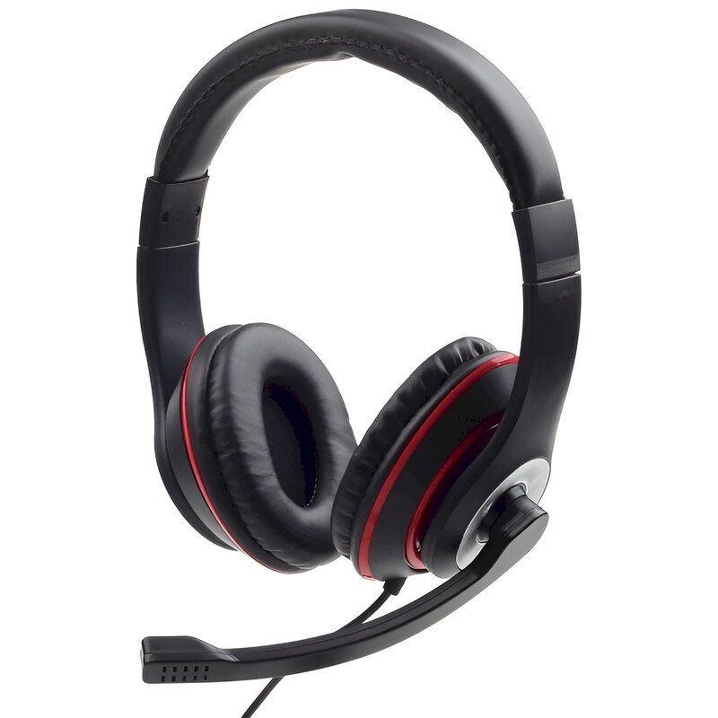 Гарнитура Gembird MHS-03-BKRD Black/Red