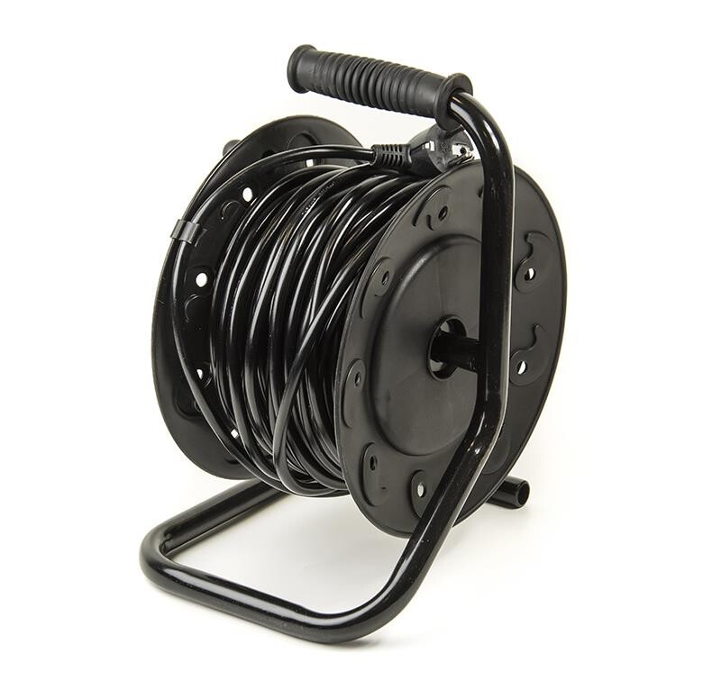 Фильтр питания PowerPlant (PPRA10M40S4L) 4 розетки, 40 м,морозостойкий, черный, на катушке