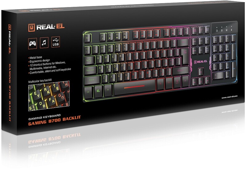 Клавиатура REAL-EL Gaming 8700 Black