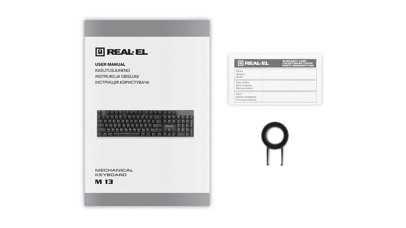 Клавиатура REAL-EL M 13 Grey USB
