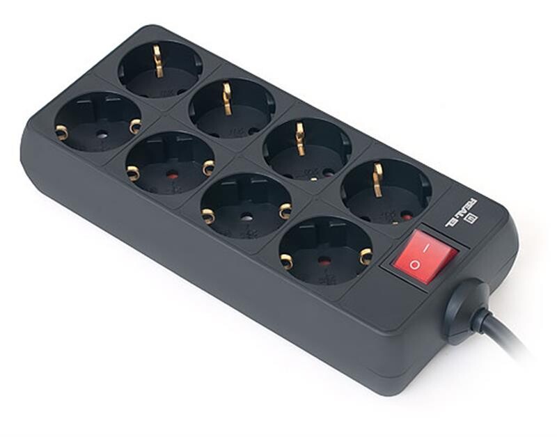 Фильтр питания REAL-EL RS-8 Protect 1.8 м Black (EL122300021)