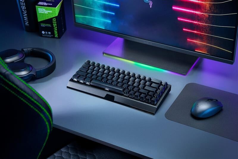 Клавиатура беспроводная Razer BlackWidow V3 Mini Hyperspeed Green Switch Black (RZ03-03891600-R3R1)