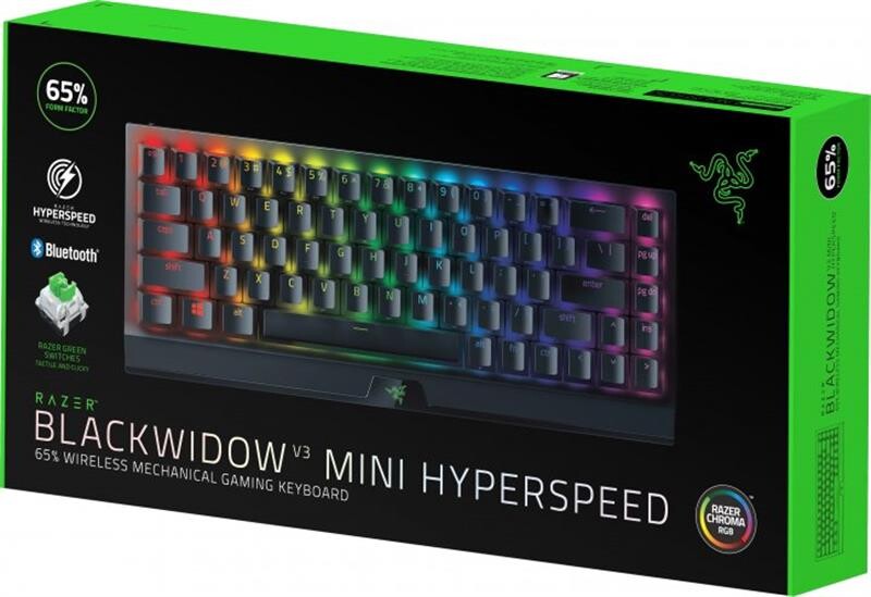Клавиатура беспроводная Razer BlackWidow V3 Mini Hyperspeed Green Switch Black (RZ03-03891600-R3R1)