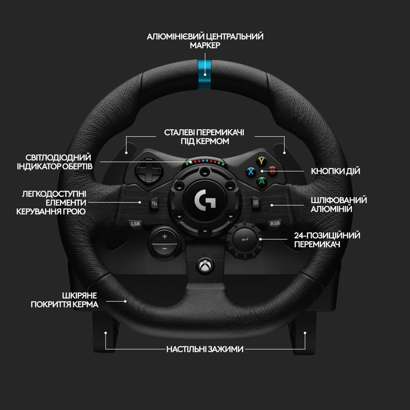 Руль Logitech G923 for Xbox One and PC Black (941-000158)