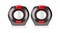 Фото - Акустична система REAL-EL S-50 Black/Red | click.ua