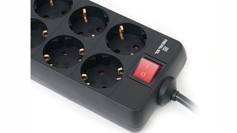 Фільтр живлення REAL-EL RS-8 Protect 5 м Black (EL122300024)