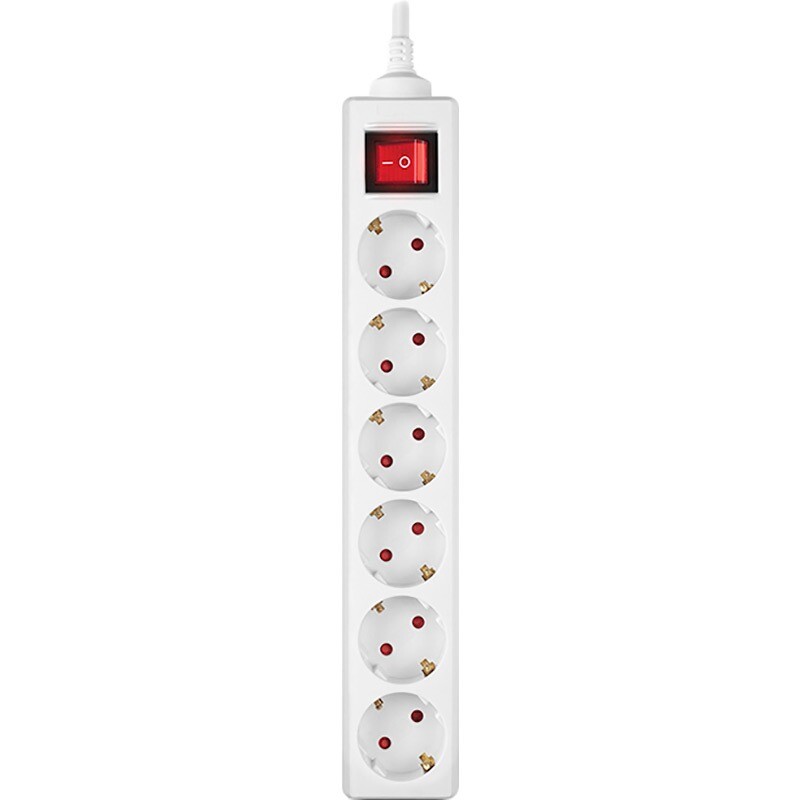 Фильтр питания REAL-EL RS-6 Protect M 1.8м White (EL122300031)