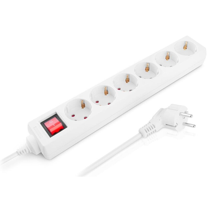 Фильтр питания REAL-EL RS-6 Protect M 1.8м White (EL122300031)