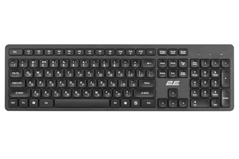 Комплект (клавіатура, мишка) бездротовий 2E MK420 (2E-MK420WB) Black