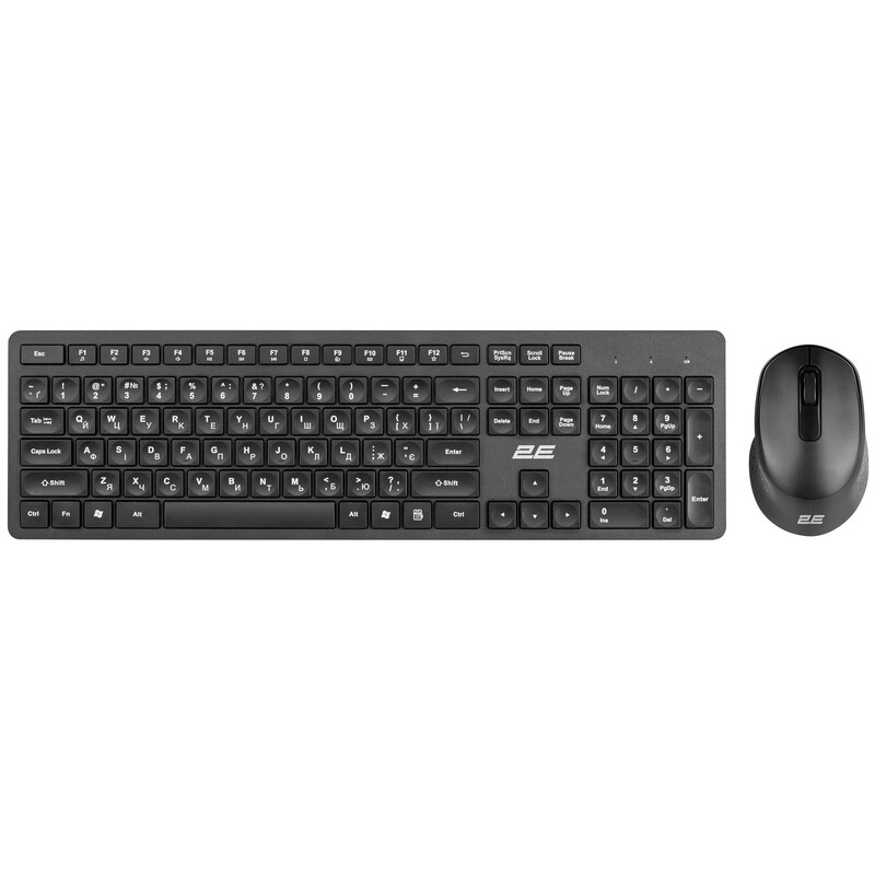 Комплект (клавіатура, мишка) бездротовий 2E MK420 (2E-MK420WB) Black