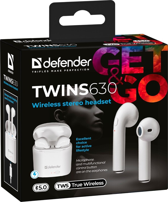 Bluetooth-гарнітура Defender Twins 630 TWS White (63630)