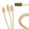 Фото - Кабель Cablexpert USB - Lightning + micro USB + USB Type-C (M/M), 1 м, золотистый (CC-USB2-AM31-1M-G) | click.ua