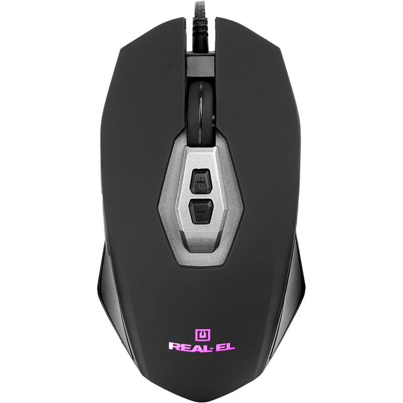 Мышь REAL-EL RM-525 Black (EL123200029)