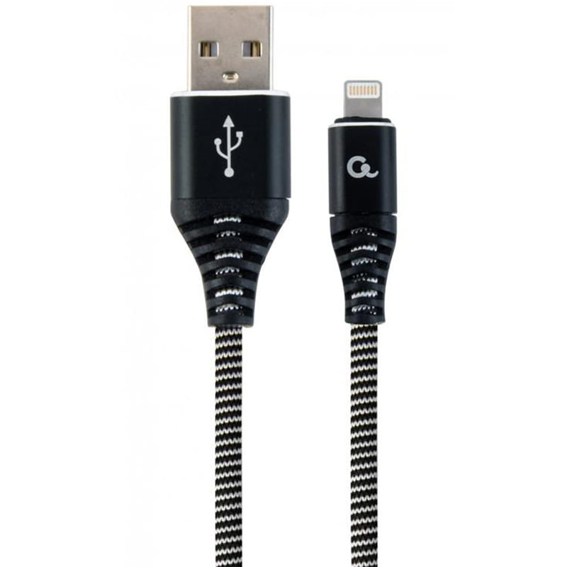 Кабель Cablexpert USB - Lightning (M/M), премиум, 1 м, черный (CC-USB2B-AMLM-1M-BW)