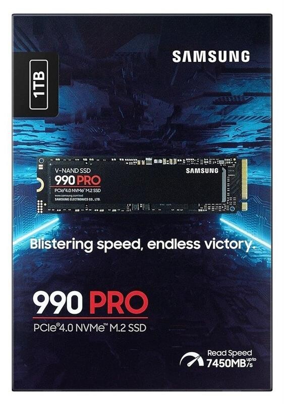 Накопитель SSD 1ТB Samsung 990 PRO M.2 2280 PCIe 4.0 x4 NVMe V-NAND TLC (MZ-V9P1T0BW)