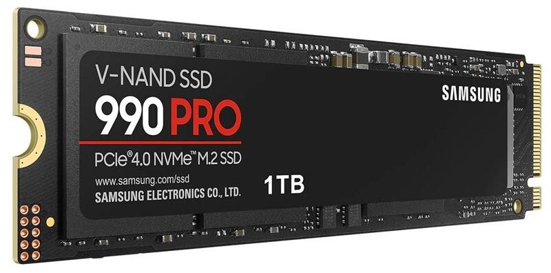 Накопитель SSD 1ТB Samsung 990 PRO M.2 2280 PCIe 4.0 x4 NVMe V-NAND TLC (MZ-V9P1T0BW)