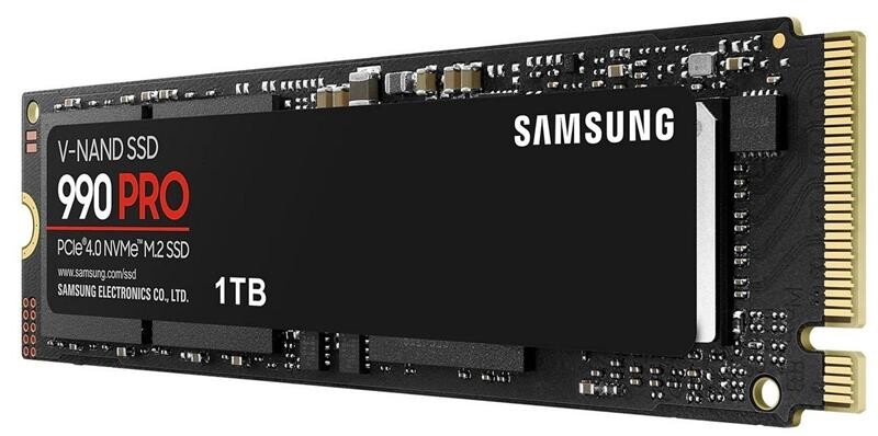Накопитель SSD 1ТB Samsung 990 PRO M.2 2280 PCIe 4.0 x4 NVMe V-NAND TLC (MZ-V9P1T0BW)
