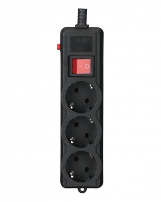 Фильтр питания Gembird Pro (SPG3-G-6B-PRO) 3 розетки, 1.8м, черный
