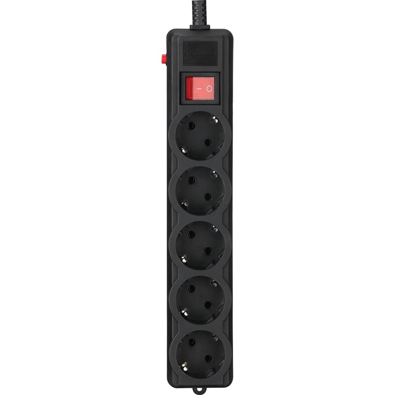 Фильтр питания Gembird Pro (SPG5-G-15B-PRO) 5 розеток, 4.5м, черный