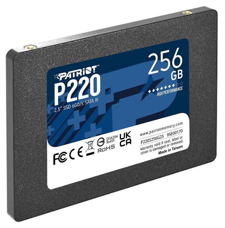 Накопитель SSD  256GB Patriot P220 2.5" SATAIII TLC (P220S256G25)