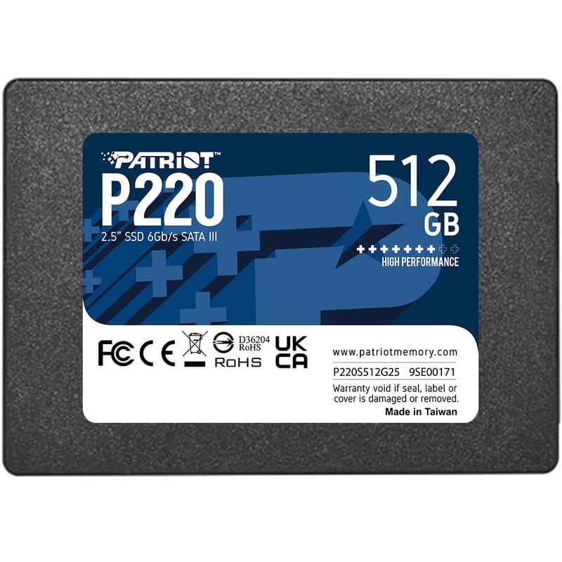 Накопитель SSD  512GB Patriot P220 2.5" SATAIII TLC (P220S512G25)