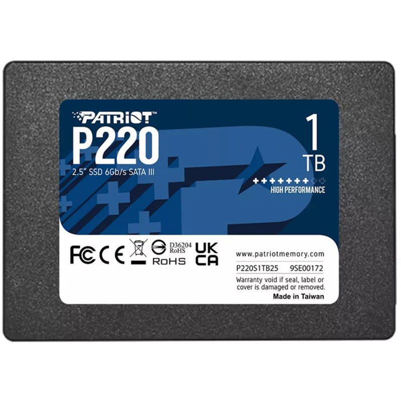 Накопитель SSD 1TB Patriot P220 2.5" SATAIII TLC (P220S1TB25)