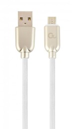 Кабель Cablexpert (CC-USB2R-AMmBM-2M-W) USB 2.0 A - microUSB, преміум, 2м, білий