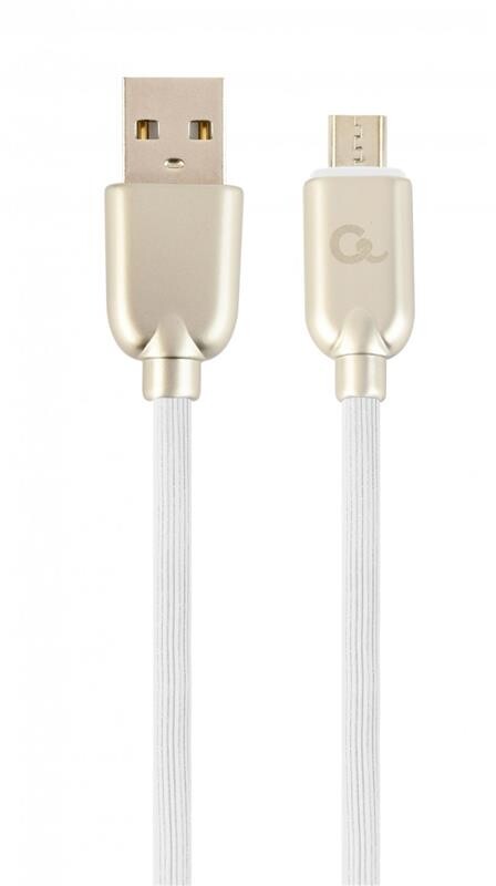 Кабель Cablexpert (CC-USB2R-AMmBM-2M-W) USB 2.0 A - microUSB, преміум, 2м, білий
