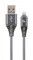 Фото - Кабель Cablexpert USB - Lightning (M/M), преміум, 2 м, сірий (CC-USB2B-AMLM-2M-WB2) | click.ua