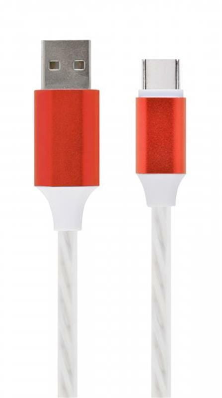 Кабель Cablexpert USB - USB Type-C V 2.0 (M/M), премиум, 1 м, белый (CC-USB-CMLED-1M)