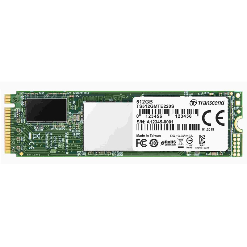Накопитель SSD  512GB Transcend 220S M.2 2280 PCIe 3.0 x4 3D TLC (TS512GMTE220S)