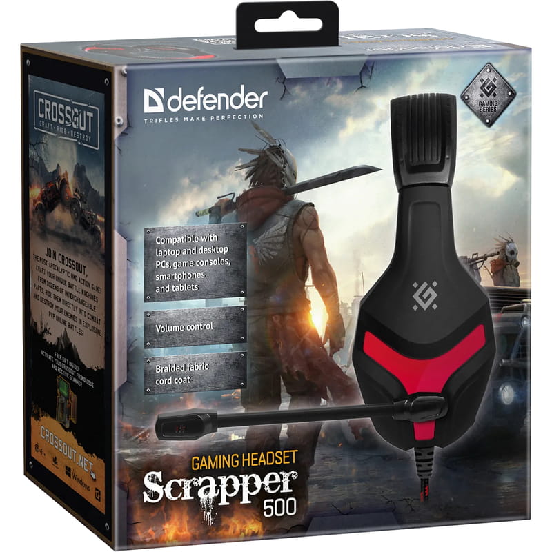 Гарнітура Defender Scrapper 500 Black/Red (64500)