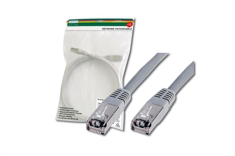 Патч-корд Digitus (DK-1531-005) cat.5e, SF-UTP, 0.5м, AWG 26/7, сірий