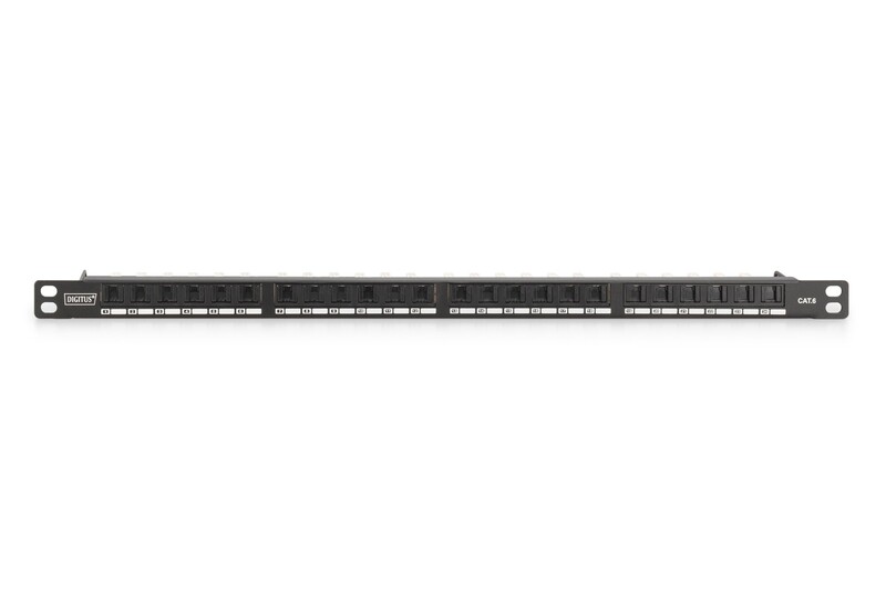 Патч-панель Digitus (DN-91624U-SL-SH) 19" 0.5U, 24 порта, Cat.6 UTP в сборе
