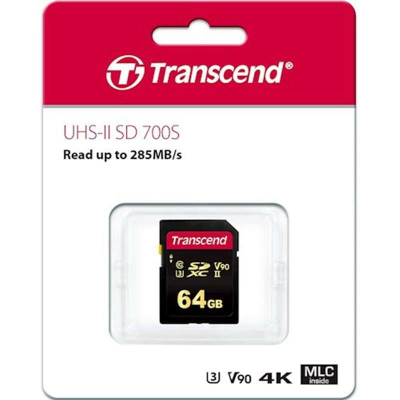 Карта пам`яті SDXC 64GB UHS-II/U3 Class 10 Transcend 700S (TS64GSDC700S)
