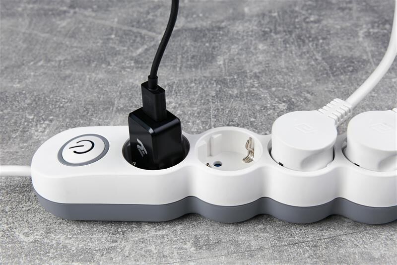 Фильтр питания 2E (2E-U05VESM3W) 5хSchuko, 3 м, белый