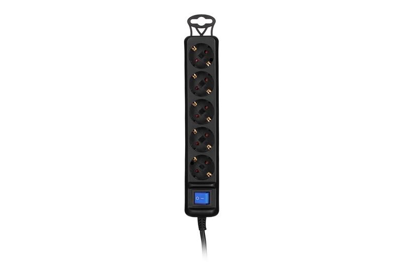Фильтр питания 2E (2E-U05ES15M5BK) 5хSchuko, 5 м, черный