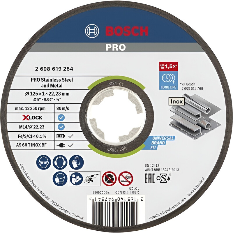 Круг отрезной по металлу Bosch 125х1.0х22.2мм (2608619264)