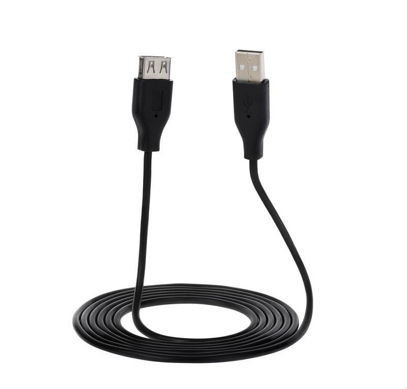 Кабель 2E (2E-W-3168) USB 2.0 (AM/AF), 1.8м, чорний