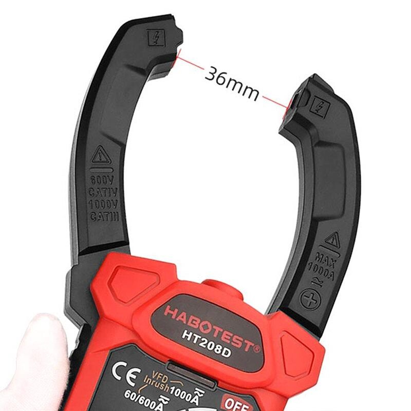 Зажимной измеритель Habotest DC1000V/1000A, AC750V/1000A (HT208D)