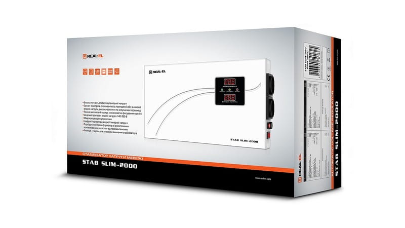 Стабілізатор REAL-EL Stab Slim-1000 White