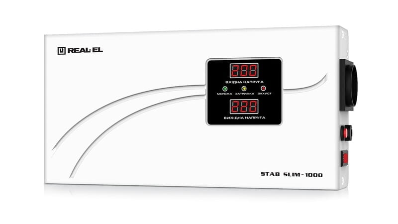 Стабілізатор REAL-EL Stab Slim-1000 White