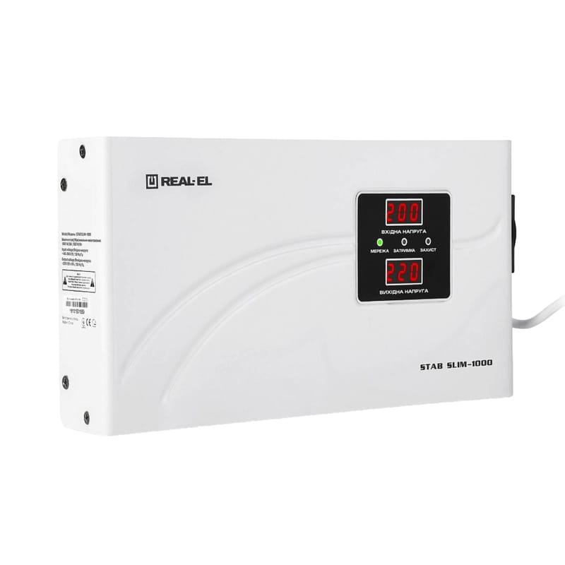 Стабілізатор REAL-EL Stab Slim-1000 White