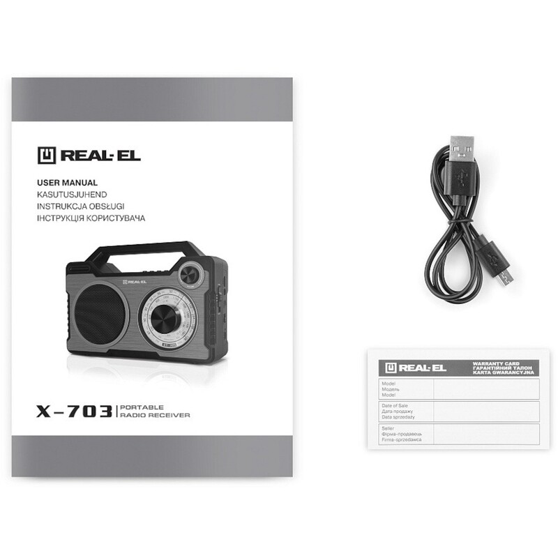 Радиоприемник REAL-EL X-703 Black