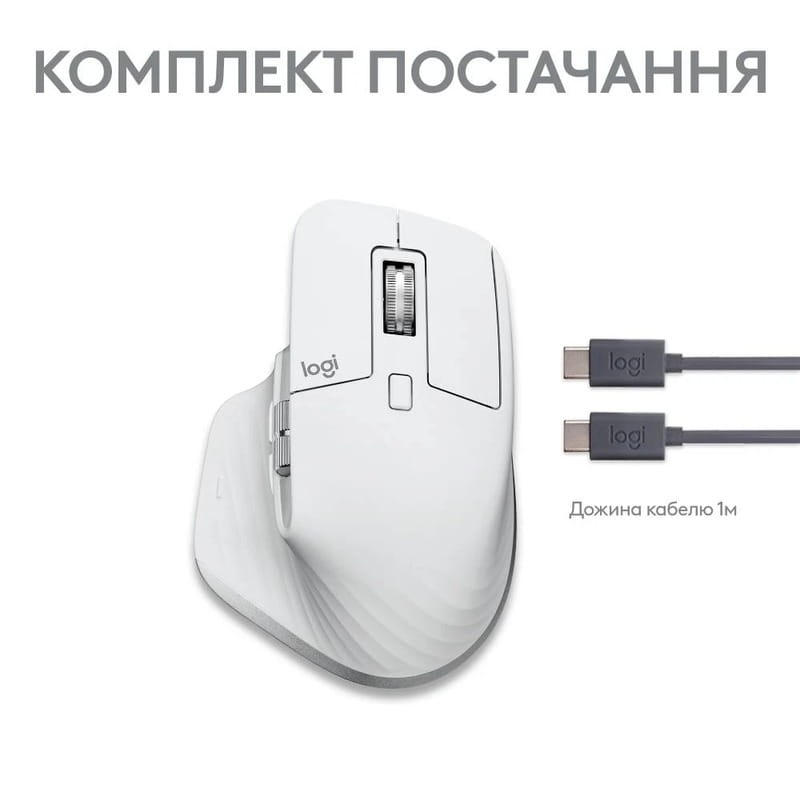 Миша бездротова Logitech MX Master 3S For Mac Pale Grey (910-006572)