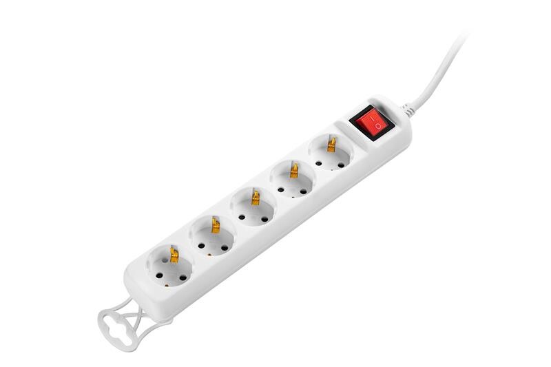 Фильтр питания 2E (2E-U05ESM1.5) 5хSchuko, 1.5 м, белый