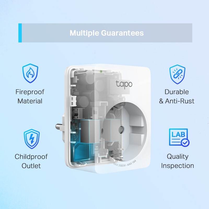 Интеллектуальная розетка TP-Link Tapo P110 (N300, 16A, LED-индикатор состояния)