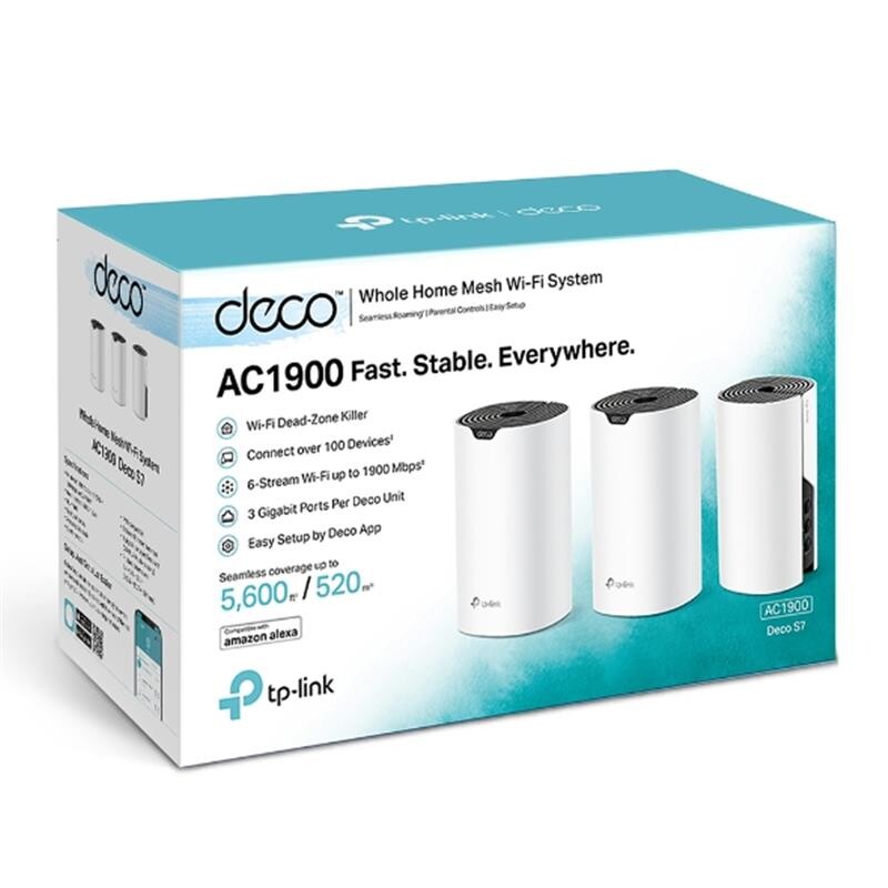 Комплект из трех Mesh Wi-Fi маршрутизаторов TP-Link Deco S7(3-pack)