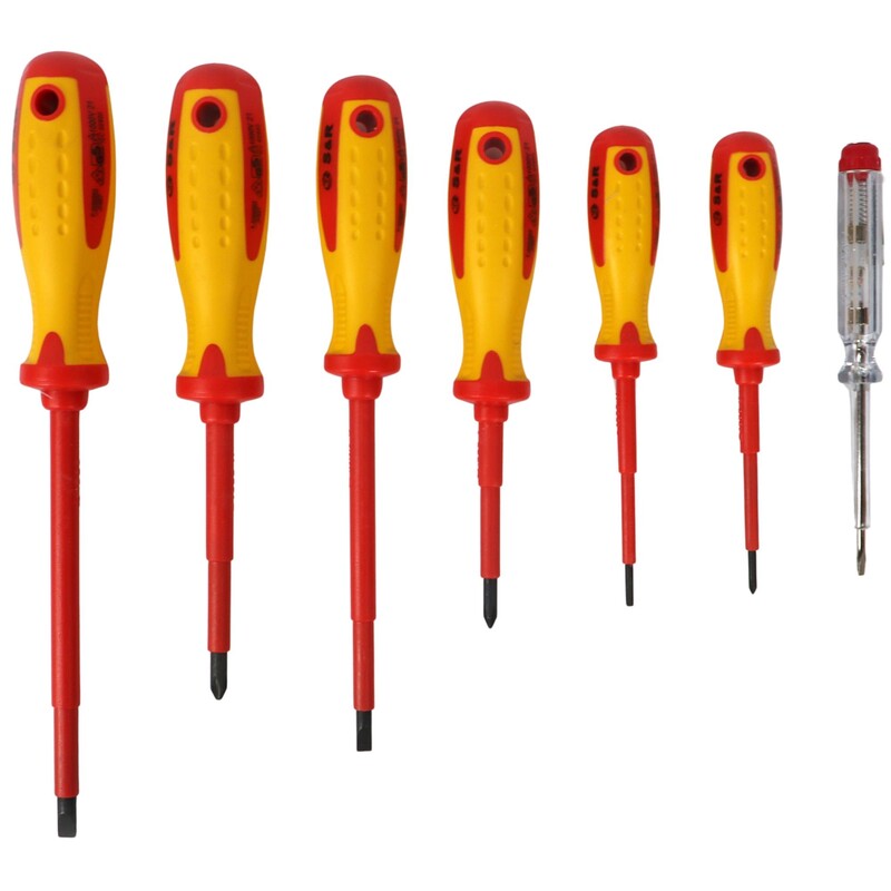 Набір викруток діелектричних S&R PH-SL-TEST-PROFI, 1000V, 7шт (250681307)
